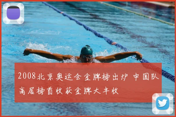 2008北京奥运会金牌榜出炉 中国队高居榜首收获金牌大丰收